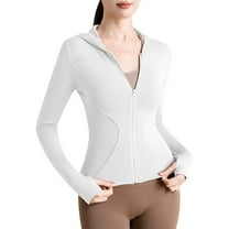 Plebaso Summer Jacket for Women UPF 50 Lightweight Athletic Hooded Jacket Womens Activewear Sun Shirts