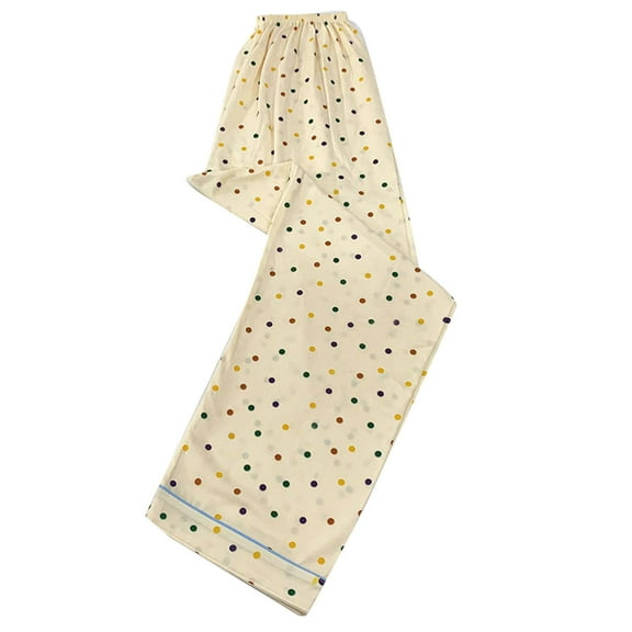 Plebaso Summer Lounge Pants for Women Elastic Waist Pajama Pants Lightweight Wide Leg Sleepwear Bottoms