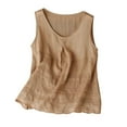thumbnail image 1 of Plebaso Summer Tank Tops for Women Sleeveless Lightweight Tshirts Solid Color Ladies Elegant Blouses, 1 of 6