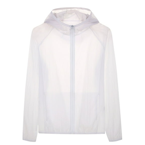 Plebaso Sun Protection Jacket Womens Lightweight Zip up Hoodie Long Sleeve Outdoor Sun Shirt with Pockets