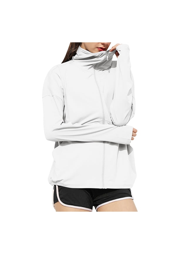Sun Protection Jacket for Women Loose UPF 50+ Sun Shirts Womens Athletic Hiking Running Jackets