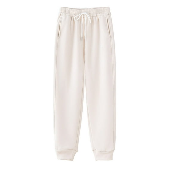 Plebaso Sweatpants for Women Trendy High Waist Solid Color Casual Loose Outdoor Jogger Pants with Pockets