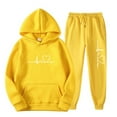 thumbnail image 1 of Plebaso Sweatsuits for Women 2 Piece Outfits Heart Printed Hoodie and Sweatpants Lounge Tracksuits, 1 of 2