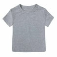 thumbnail image 1 of Plebaso T Shirts for Toddler Baby Boys Girls Short Sleeve Comfort Tee Shirts Solid Color Kids Summer Tops, 1 of 7