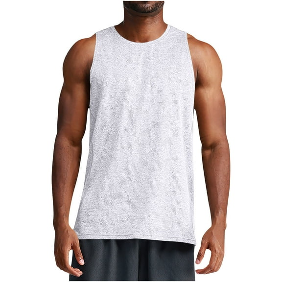 Plebaso Tank Tops for Men Sleeveless Athletic Muscle Tops Breathable Mens Gym Workout Running T Shirts
