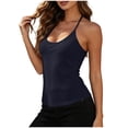 thumbnail image 1 of Plebaso Tank Tops for Women Cotton Ribbed Knit Camisole Scoop Neck Racerback Spaghetti Strap Cami Shirts, 1 of 6