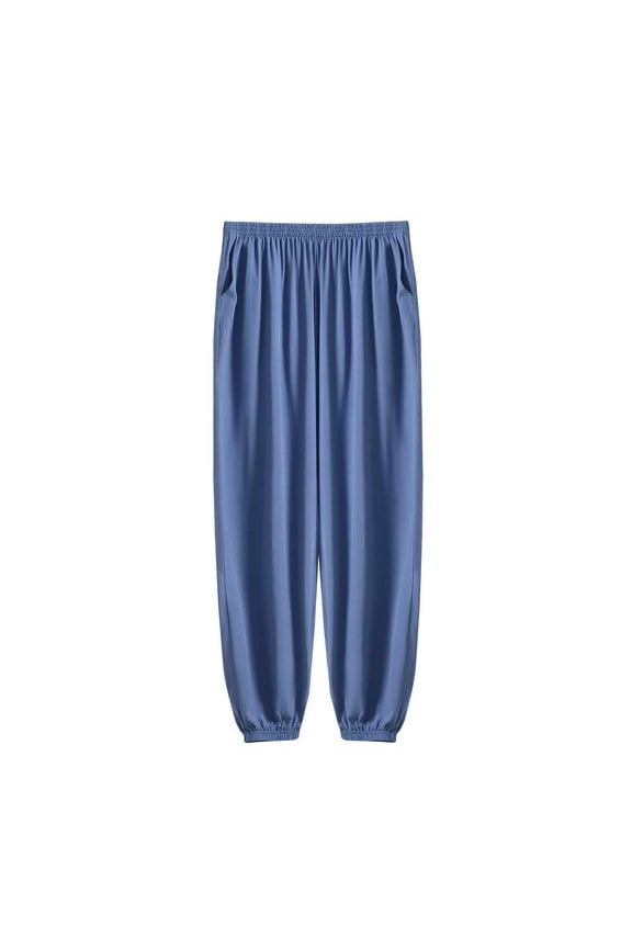 Thin Pajama Pants Mens Big and Tall Lounge Sleep Joggers Lightweight Casual Bottom with Pockets