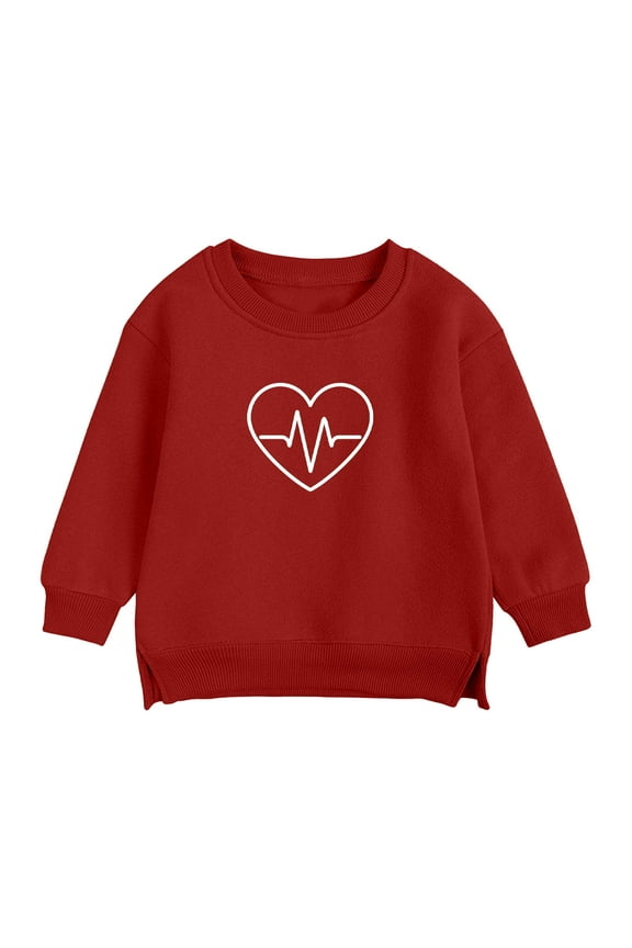 Toddler Baby Boys Girls Sweatshirts Casual Crewneck Long Sleeve Pullover Kids Casual Clothes