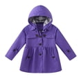thumbnail image 1 of Plebaso Toddler Baby Boys Girls Windproof Jacket Cute Solid Color Fall Winter Detachable Hooded Windbreaker Coat, 1 of 7