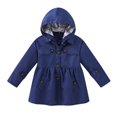 thumbnail image 1 of Plebaso Toddler Baby Boys Girls Windproof Jacket Cute Solid Color Fall Winter Detachable Hooded Windbreaker Coat, 1 of 7