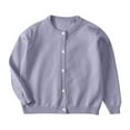 thumbnail image 1 of Plebaso Toddler Baby Girls Cardigan Cute Solid Color Long Sleeved Button Coat Sweater Baby Fall Winter Clothes, 1 of 3