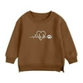 thumbnail image 1 of Plebaso Toddler Baby Pullover Sweatshirts Boys Girls Crewneck Cute Tops Kids Long Sleeve Sweat Shirts, 1 of 3
