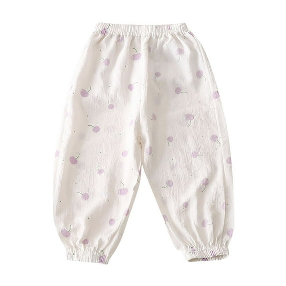 Plebaso Toddler Baby Summer Pants Boys Girls Cotton Long Bloomers Kids Casual Lightweight Thin Trousers