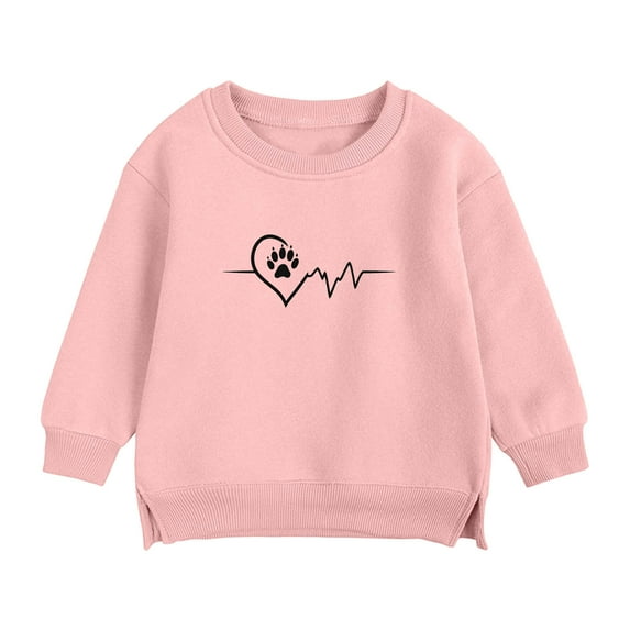 Plebaso Toddler Baby Sweatshirts Crewneck Cotton Pullover for Kids Boys Girls Casual Long Sleeve Tops
