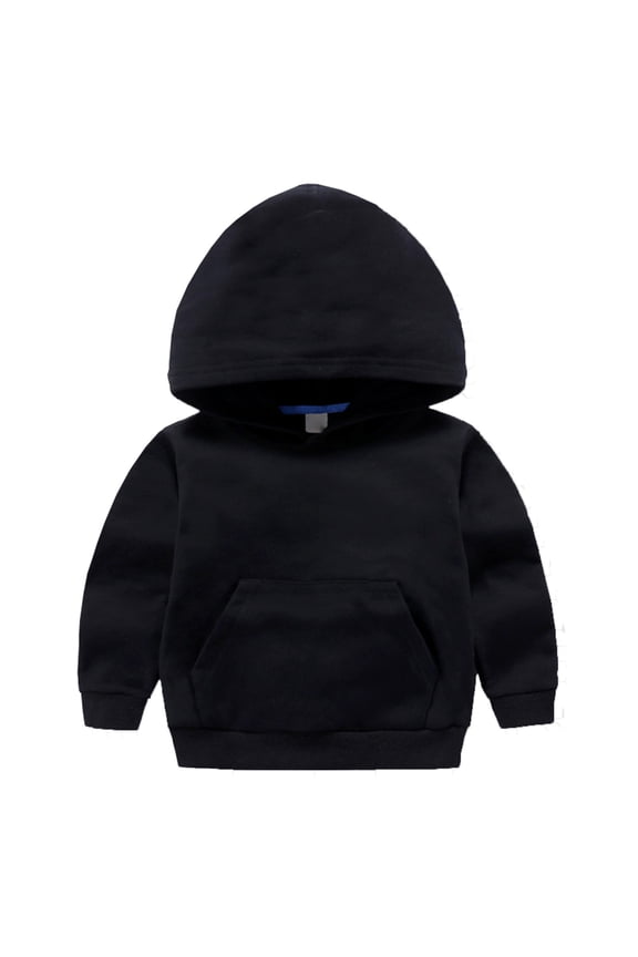 Toddler Kids Boys Girls Hoodie Sweatshirts Casual Long Sleeve Plain Pullover Sweatshirts with Pockets