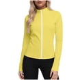 thumbnail image 1 of Plebaso Women's Athletic Jacket Zip up Long Sleeve Workout Tops Womens Lightweight Running Yoga Shirts, 1 of 7