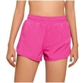 thumbnail image 1 of Plebaso Women's Athletic Shorts with Zipper Pockets Casual Elastic Waist Workout Running Shorts Activewear, 1 of 3