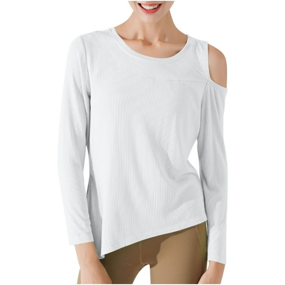 Plebaso Women's Athletic Tops Workout Running Yoga Tops for Women Long Sleeve Activewear Tees