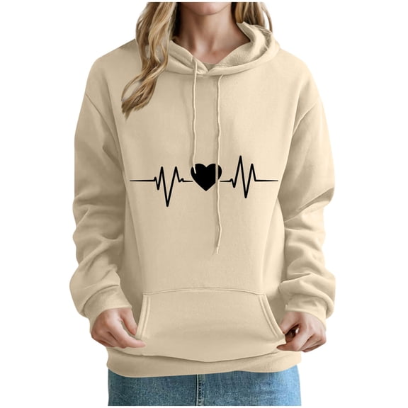 Plebaso Women's Casual Hoodies Long Sleeve Hooded Sweatshirts with Pocket Womens Drawstring Pullover