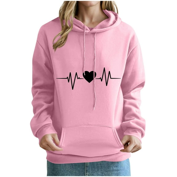 Plebaso Women's Casual Hoodies Long Sleeve Hooded Sweatshirts with Pocket Womens Drawstring Pullover