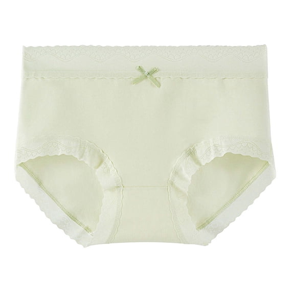 Plebaso Women's High Waisted Underwear Cotton Stretch Briefs Breathable Full Coverage Panties for Ladies