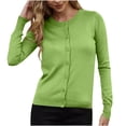 thumbnail image 1 of Plebaso Women's Knitted Cardigan Button down Casual Long Sleeve Lightweight Open Front Cardigan Sweaters, 1 of 7