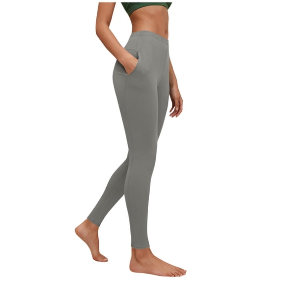Plebaso Women's Leggings High Waist Stretch Workout Yoga Pants with Pockets Gym Athletic Running Pants