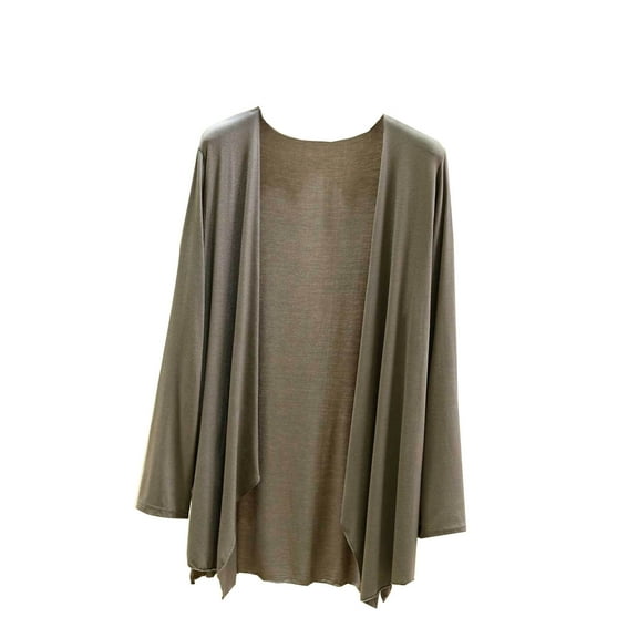 Plebaso Women's Long Sleeve Open Front Cardigan Lightweight Coverup Summer Casual Beach Cardigans