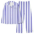 thumbnail image 1 of Plebaso Women's Pajama Set Striped Printed Long Sleeve Button down Shirt Sleepwear Pjs Outfits Loungewear, 1 of 7