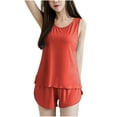 thumbnail image 1 of Plebaso Women's Pajama Sets 2 Piece Sleeveless Tank Tops Shorts Set Sleepwear Loungewear Pjs Sets, 1 of 3