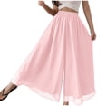 thumbnail image 1 of Plebaso Women's Palazzo Pants Elastic Waist Flowy Wide Leg Pants Summer Casual Beach Pants for Women, 1 of 5