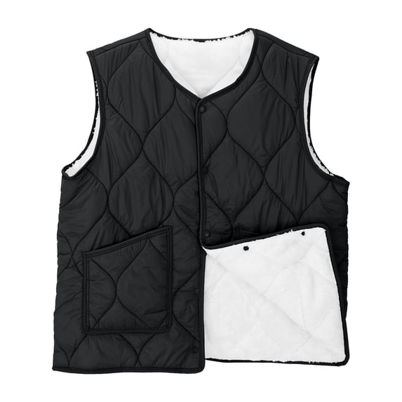 Plebaso Women's Quilted Vest Sleeveless Warm Button Jacket Womens Lightweight Outerwear with Pockets