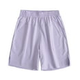 thumbnail image 1 of Plebaso Women's Running Shorts Knee Length Quick Dry Athletic Workout Short Pants Lightweight with Pockets, 1 of 3