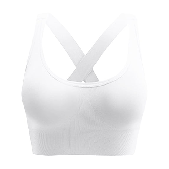 Plebaso Women's Sports Bras Seamless No Underwire Workout Bras Solid Color Yoga Bralettes Activewear
