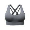 thumbnail image 1 of Plebaso Women's Strappy Sports Bra with Removable Pads Yoga Crisscross Back Padded Ladies Workout Bras, 1 of 3