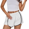 thumbnail image 1 of Plebaso Women's Summer Shorts Side Pleated Athletic Shorts Elastic Waist Running Shorts Activewear, 1 of 7