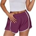 thumbnail image 1 of Plebaso Women's Summer Shorts Side Pleated Athletic Shorts Elastic Waist Running Shorts Activewear, 1 of 7