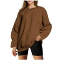 thumbnail image 1 of Plebaso Women's Sweatshirts Fall Winter Long Sleeve Lightweight Pullover Top Workout Athletic Shirts, 1 of 5