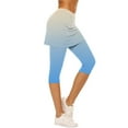 thumbnail image 1 of Plebaso Women's Tennis Skirted Leggings High Waisted Athletic Golf Skorts Yoga Running Capri Leggings, 1 of 6
