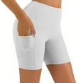 thumbnail image 1 of Plebaso Women's Yoga Shorts with Pockets High Waist Stretch Leggings Shorts Plain Running Biker Shorts, 1 of 7