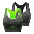 thumbnail image 1 of Plebaso Womens 1-2 Pack Sports Bras Racerback Workout Bras Ladies Seamless Athletic Bras for Yoga Running, 1 of 6
