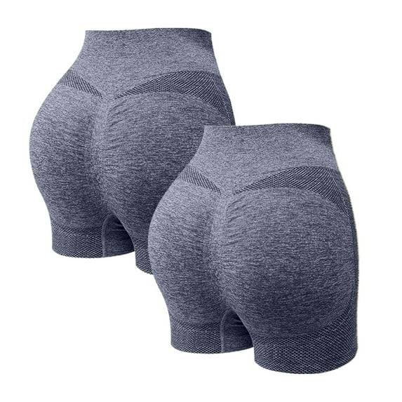 Plebaso Womens 1-2 Pack Workout Shorts High Waited Lounge Yoga Shorts Athletic Gym Running Biker Shorts