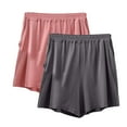 thumbnail image 1 of Plebaso Womens 2 Pack Pajama Shorts with Pockets Plus Size Summer Thin Comfy Lounge Shorts Sleepwear, 1 of 2