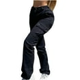 thumbnail image 1 of Plebaso Womens Cargo Pants Loose High Waist Solid Color Overalls Pants Ladies Casual Sports Pants with Multiple Pockets, 1 of 6