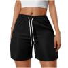 thumbnail image 1 of Plebaso Womens Casual Shorts Summer Drawstring Loose Shorts Solid Color Lightweight Walking Shorts for Women, 1 of 7
