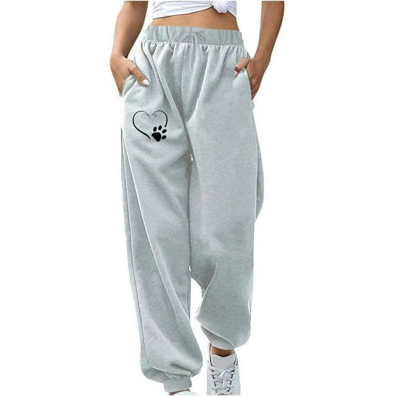 Plebaso Womens Cinch Bottom Sweatpants with Pockets Spring Fall Baggy Elastic Waist Solid Color Straight-Leg Jogger Pants