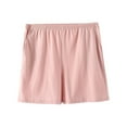 thumbnail image 1 of Plebaso Womens Cotton Shorts Elastic Waist Lounge Shorts with Pockets Comfort Breathable Casual Shorts, 1 of 6
