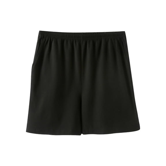 Plebaso Womens Cotton Shorts Elastic Waist Lounge Shorts with Pockets Comfort Breathable Casual Shorts
