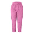 thumbnail image 1 of Plebaso Women's Winter Fleece Legging Pants Elastic Waist Solid Color Comfy Lounge Pants Ladies Loose Home Pants, 1 of 6