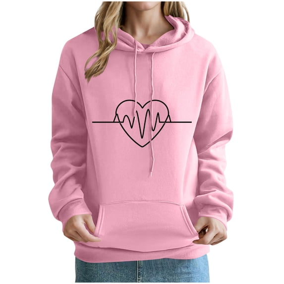Plebaso Womens Hooded Sweatshirts Long Sleeve Hoodies with Pocket Casual Comfortable Pullover for Women